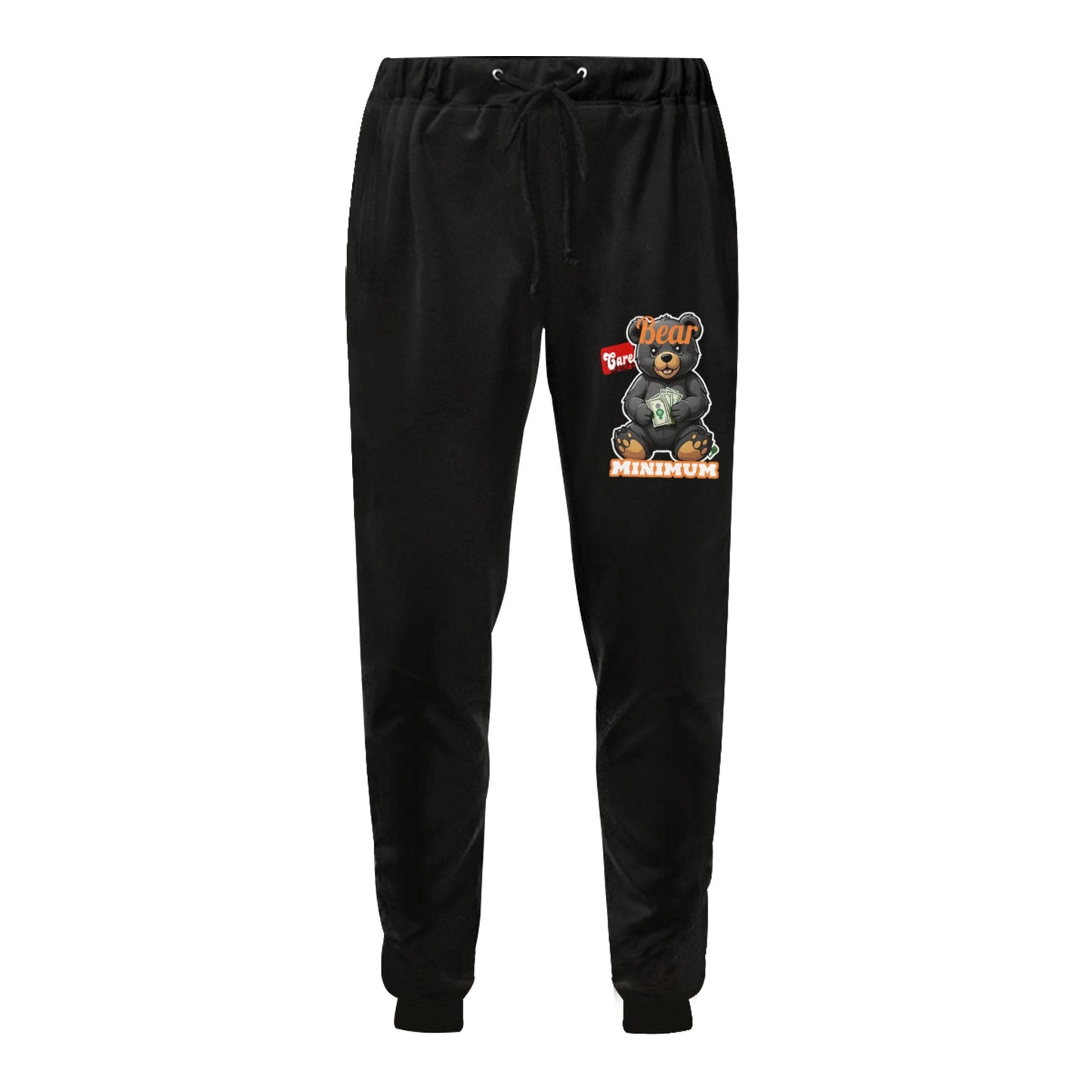 Black no settle Men's All Over Print Sweatpants (Model L11)