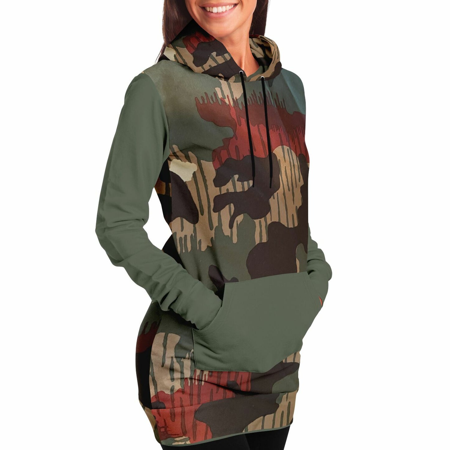 Fashion Longline Hoodie - AOP